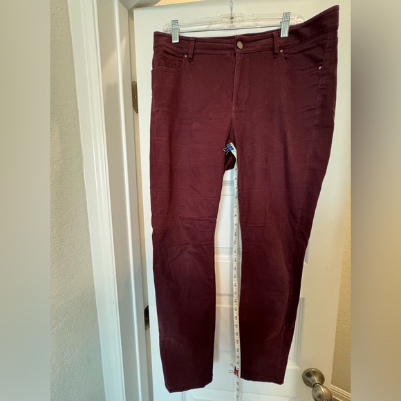Ann Taylor Factory Burgundy Pants - Picture 4 of 9